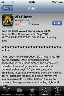 To buy an application:Press the price.