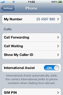 Press Call Forwarding.