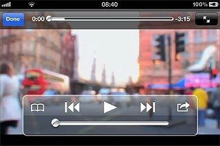 Press the playback icon to start playback.
