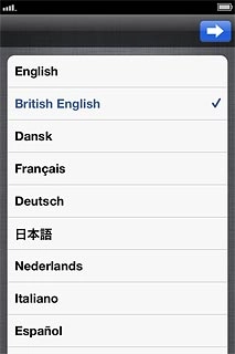 To change language:Press the required language.
