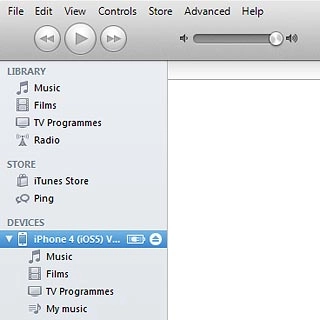 Right-click your phone in the menu to the left.
