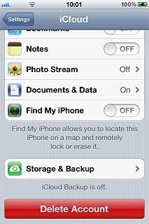 Press Storage & Backup.