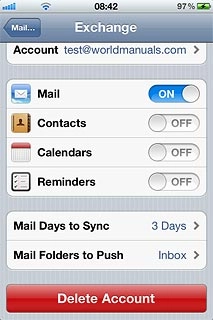 Press Delete Account.