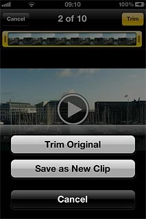 Press Trim Original or Save as New Clip.