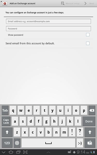 Press Password and key in your password.
