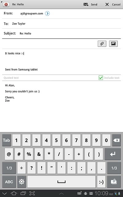 Press Send.