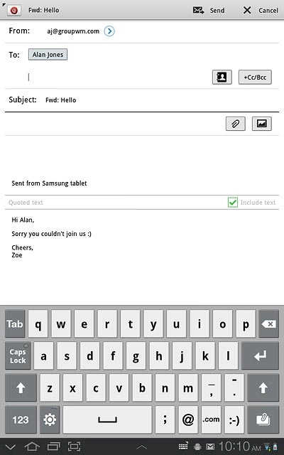 Press Send.