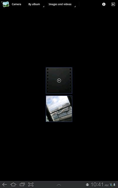 Go to the required folder.Press and hold the required picture or the required video clip until the picture or video clip is displayed in green.