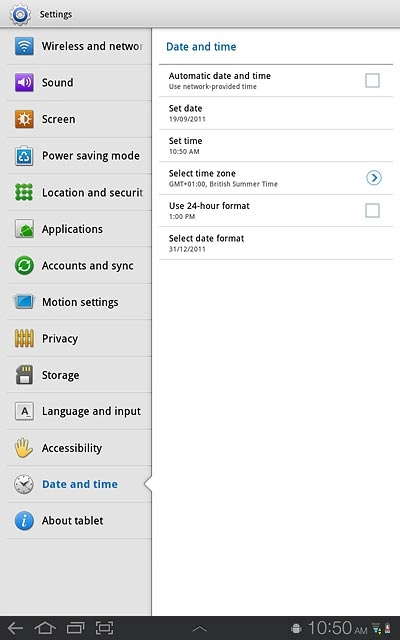 Press the home icon to return to standby mode.