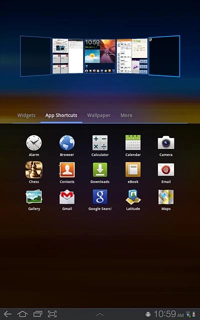 Press the home icon to return to standby mode.