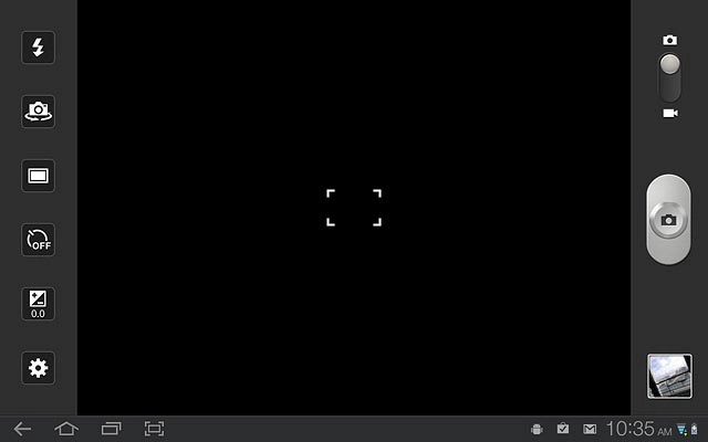 If the camera is turned on:Press the video recorder icon.