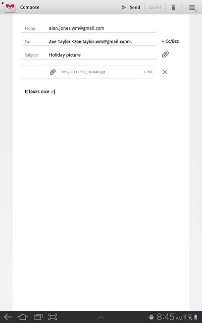 Press + Cc/Bcc.