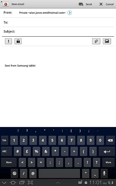 Press ABC to return to text input.
