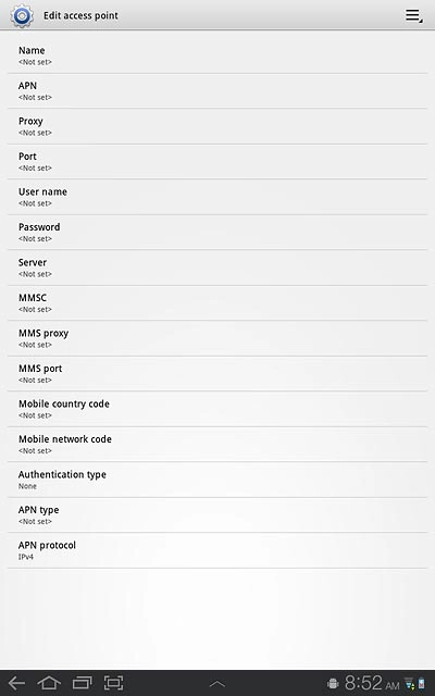 Press the menu icon.