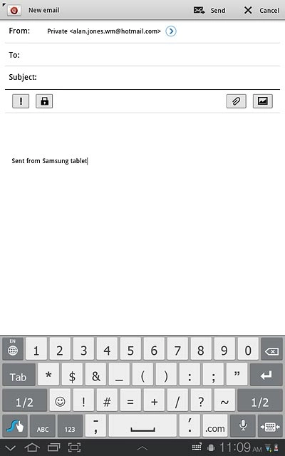 Press ABC to return to text input.
