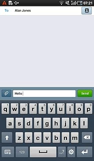 Press Send when you've written your text message.