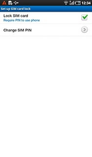 When the box next to the menu item is ticked (V), use of PIN is turned on.