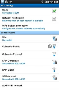 When the box next to the menu item is ticked (V), Wi-Fi is turned on.
