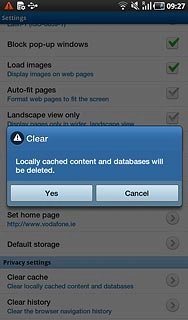 Press Yes to confirm.