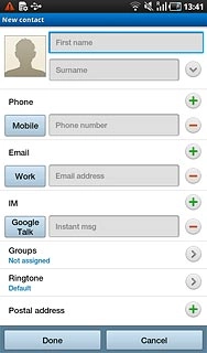 Press First name and key in the required first name.