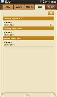 To go to the current date:Press Today.