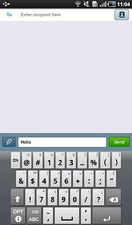 Press ABC to return to text input.
