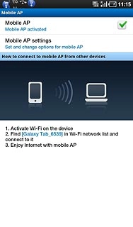 When the box next to the menu item is ticked (V), the function is turned on.
