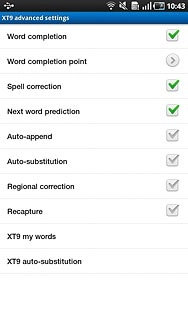 Press Word completion to turn the function on or off.