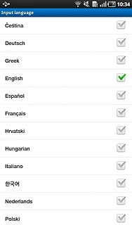 Press the required language.