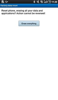 Press Erase everything.Wait while your device restores the factory default settings.Follow the instructions on the display to configure your device and prepare it for use.