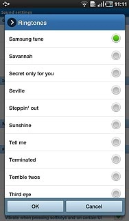 Press the different ring tones to listen to them.