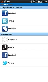 Press the required social network or the required email account.