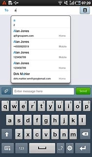 Press the required contact.