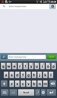 Press Enter recipient here.Key in the first letters of the required contact.Matching contacts are displayed.