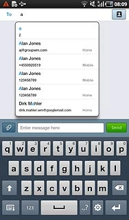 Press the required contact.