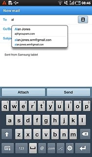 Press the required contact.To add more recipients.