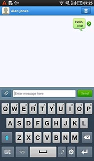 Press Enter message here.Write the required text.