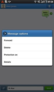 Press Forward.Key in the first letters of the required contact.Matching contacts are displayed.