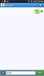 Press and hold the required text message until a pop-up menu is displayed.