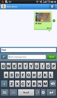 Press Enter message here.Write the required text.