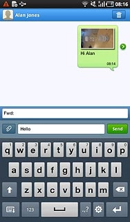Press and hold the required picture message until a pop-up menu is displayed.
