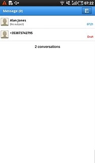 Press the required sender.The messages from the sender in question are displayed.