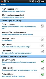 When the box next to the menu item is ticked (V), the function is turned on.