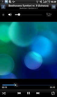 To go to the previous audio file:Press arrow left twice.