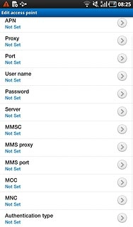 Press Authentication type.