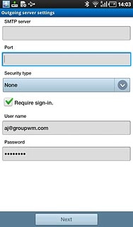 Press the field below Port and key in 25