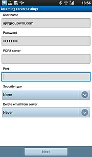 Press the field below Port and key in 110