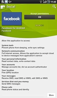 Press OK to confirm.Wait while the application is downloaded and installed.