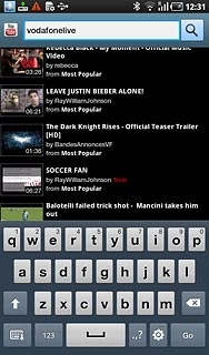 Key in the required search word and press the search icon.