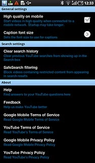 Press Clear search history.